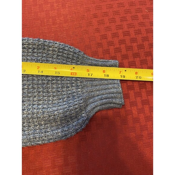 American Eagle Oversized Waffle Knit long sleeve Lightweight Sweater Small. Blue - Picture 4 of 6